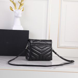 Mini Designer Épaule Sacs À Bandoulière Loulou Sac À Main Sac À Main Marque De Luxe Femme Mode Noir Lisse Plaine En Cuir De Vachette Véritable Sac De Messager En Cuir