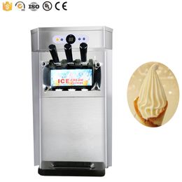 Mini machine à crème glacée molle de bureau, 3 saveurs, usage commercial, à domicile, sans nettoyage, fourniture à bas prix
