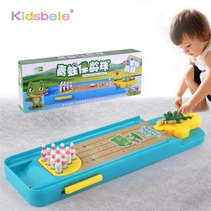 Mini Desktop Grappige indoor Parentchild Interactive Table Sport Game Toy Bowling Eonal Gift for Kids 220621