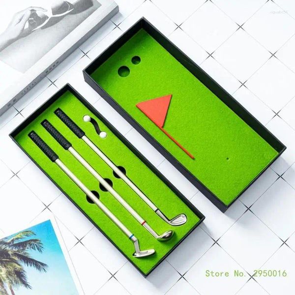 Mini ensemble de stylos à bille de Golf de bureau, Souvenir élégant pour les passionnés, écriture fluide, signature des invités