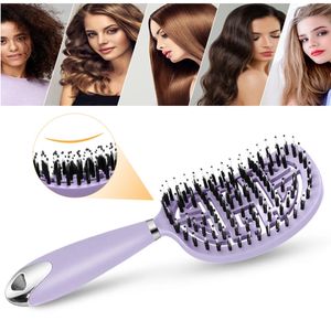 Mini Detangling Haarborstel Geventileerde Vrouwen Haar Borstel Magische Afro Haar Kam Gebogen Ontwerp Demelant Haarborstel Styling Tools 240117