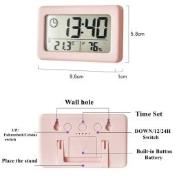 Mini d'horloge numérique Température Humidité Corloge de montre portable Hygromètre Hygromètre