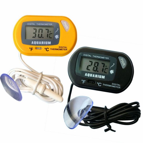 Mini thermomètre d'aquarium numérique pour aquarium avec capteur filaire batterie incluse noir jaune livraison gratuite WB2600