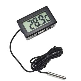 Mini digitale LCD -indoor handige temperatuur voor koelkast vissentanksensor met waterdichte sonde indoor handige temperatuur