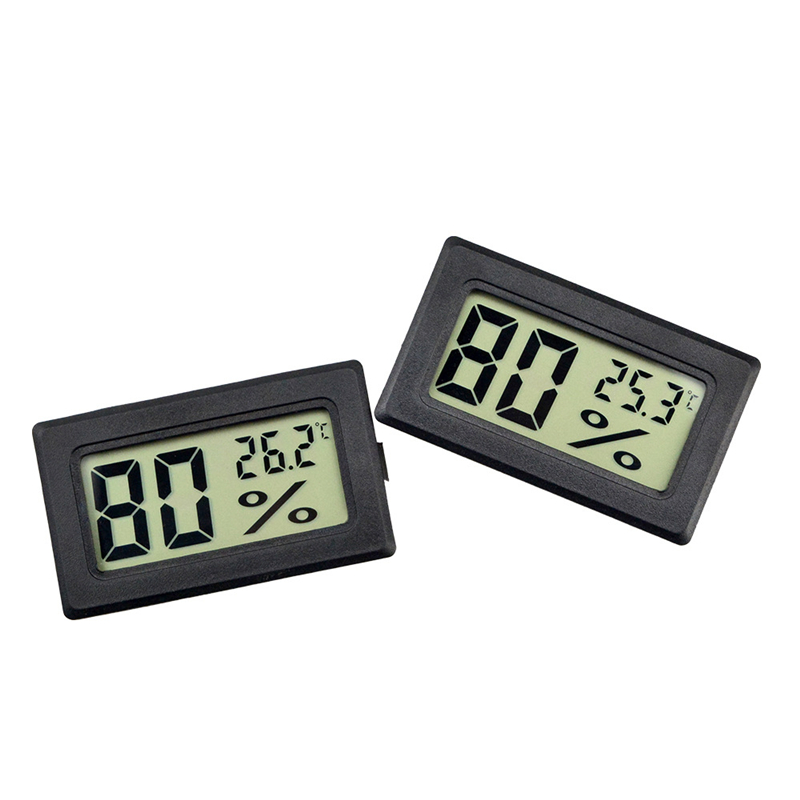 Mini Digital LCD Inomhustemperatur Sensor Fuktmätare Termometer Hygrometermätare Fahrenheit / Celsius för Humidors Garden JK2008XB