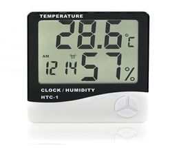Mini compteur numérique LCD de température et d'humidité, horloge, hygromètre d'intérieur, thermomètre 9965000