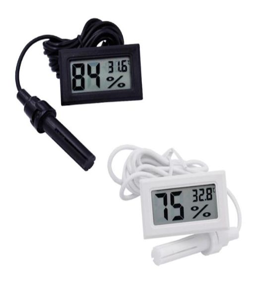 Mini thermomètre numérique LCD hygromètre température humidité mètre sonde thermomètre blanc et noir en stock SN24768892047