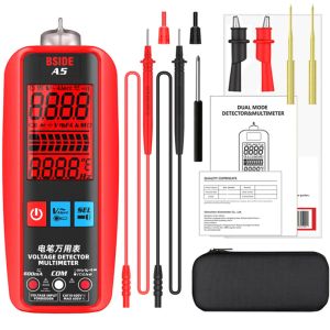 Mini digitale multimeter auto -bereik capaciteit ohm diode temp hz ncv true rms lcd multimetre ac dc stroom spanningsdetector pen