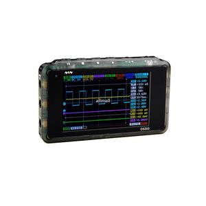 Freeshipping Mini Digital Oscilloscope LCD USB ARM NANO V2 Quad Draagbare Osciloscopio 8 MHz 4Channel Osciloscop Plastic Case