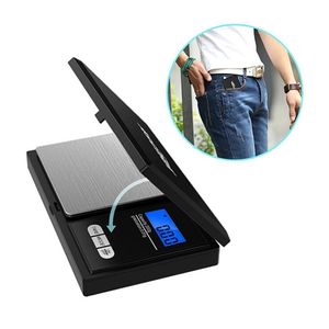 Mini Digital Pocket Scale 100/200/300/500 g 0,01 g elektronische weighter met LCD -display 2 Batterij voor sieraden goud droog kruid
