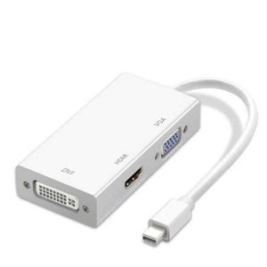 Mini DisplayPort naar HDMI-compatibele VGA DVI-adapter 3in1 Thunderbolt Converter DP-kabel voor Surface Pro 4