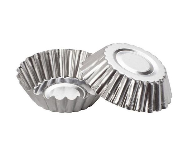 MINI jetable fleur Style feuille d'aluminium Cupcake Muffin tasses oeuf tarte tasse oeuf tarte moule cuisson cuisson moules SN719