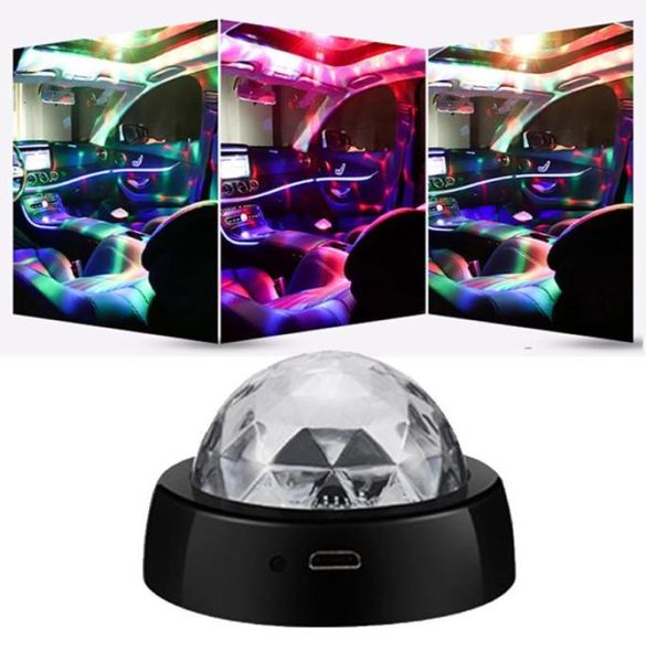 Mini boule de cristal Disco DJ, lumière RGB portable USB, lumières d'ambiance, lampe de scène, Flash automatique, 6663539