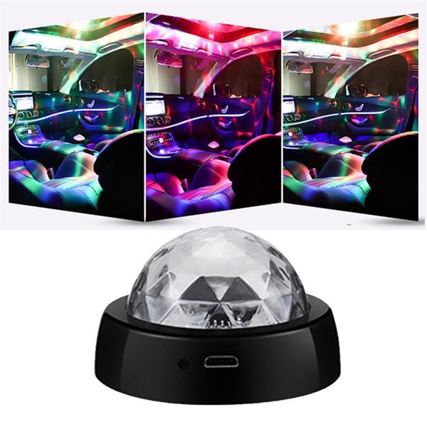 Mini DJ Disco boule de cristal RGB lumière USB portable LED atmosphère lumières LED scène lampe Auto Flash Lamp272H