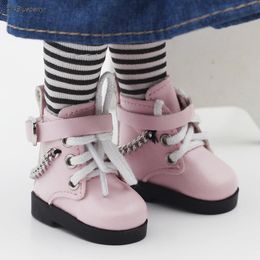 Mini Doll Shoes Chaussures Chaussures PU HAUT-TOP PU pour American Paola Reina Doll pour 1/6 BJD Blythe pour Exo Doll Boots Girls Gift