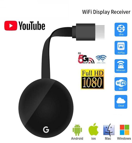 Mini Dongle Miracast Google Chromecast 2 G2 Mirascreen Wireless Anycast Wifi Pantalla 1080p DLNA AirPlay para Android TV Stick para H5864443