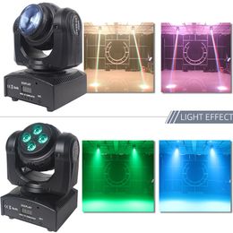 Mini Double Sides LED Moving Head wash en Beam 4x10W RGBW 4in1 Wash Light + 12W RGBW LED dj Disco Strobe Flash Bruiloft Podiumverlichting