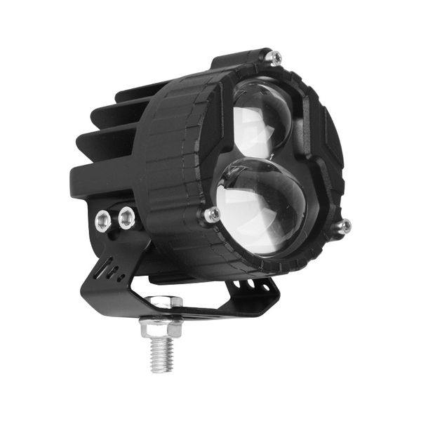 Mini Driving Light Motorcycle Angel Eyes Fog Lights Tricolor Lenses 150W 20000lm Motorcycle Hi Lo Beam ATV Scooter conduite pour Cafe Racer Honda Yamaha Car