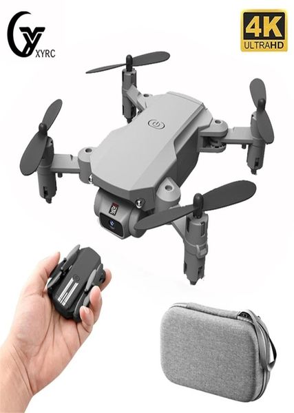 Mini Drone 4K 1080P HD caméra WiFi Fpv pression de l'air maintien d'altitude noir et gris pliable quadrirotor RC Dron jouet 2202152012751