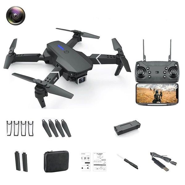Mini Drone 4K HD Daul caméra avec Wifi FPV Portable pliable télécommande Drones Rc quadrirotor caméra Dron jouets Mafsn