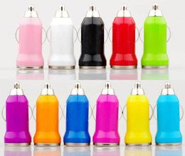 Mini Single USB Auto Charger Adapter Bulle 1A voor Samsung Galaxy S7 S6 S5 Opmerking iPhone 7 6 5 Nokia HTC One 300pcs / lot