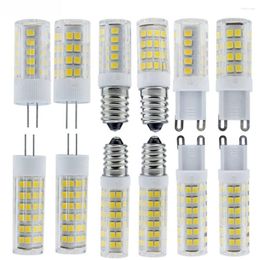 Mini ampoule LED E14 G4 G9 en céramique 2835 SMD 6W 9W 12W, lampe épis de maïs, remplacement de lustre halogène 30w 50w 60w, 220V