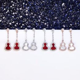 Mini oorbel Klavertje oorbel qeelin hangers parelmoer roestvrijstalen plaat 18k goud roze diamant voor dames meisje Valentijnsdag Moederdag verloving