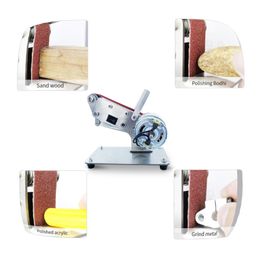 Mini Electric Belt Sander Diy Polishing slijpmachine Multifunctionele molensnijderranden Slijper met 10 -stks schuurgordels