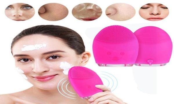 MINI Electric Cleaning Massage Brush Brush Washing Machine étanche Silicone Facial Nettoying Devices C1812290151135005017302