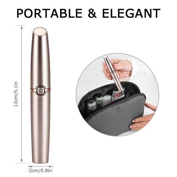 Mini depiladora eléctrica para mujer, depiladora recargable por USB, lápiz labial femenino, recortador de cejas, depiladora de cejas faciales, pluma depiladora