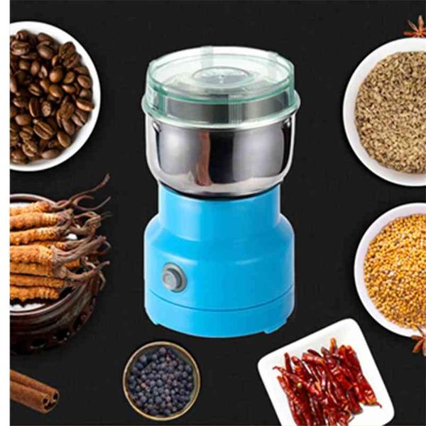 Mini picador de alimentos eléctrico procesador mezclador licuadora pimienta ajo condimento molinillo de café velocidad extrema molienda herramientas de cocina 210611