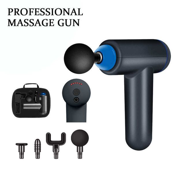 Mini pistolet électrique de poche, masseur musculaire du cou, Relaxation, 6 vitesses, soulagement de la douleur, forte puissance avec étui 0209