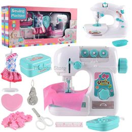 Mini Elektrische Naaimachine Speelgoed Educatief Leren Ontwerp Kleding Speelgoed voor Kinderen Meisjes Kinderen Fantasiespel Huishouden 240301