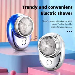 Mini rasoir électrique pour hommes taille de poche lavable rechargeable portable tondeuse sans fil couteau visage barbe rasoir tondeuse à cheveux HKD230825