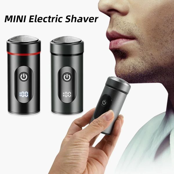 Mini électrique rasoir portable affichage numérique Razor Home Travel Pocket Size Wet Dry Utiliser Light Weight 240418