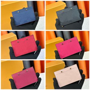 Mini tarjetero en relieve con caja naranja Monederos Monederos Bolsa para llaves Titulares de cuero genuino Diseñador para mujer Llavero para hombre Titular de la tarjeta de crédito Monedero