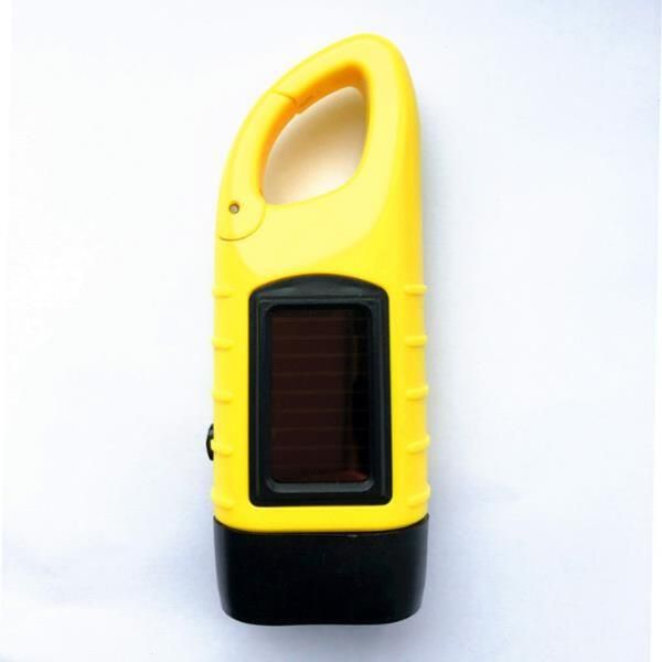 Mini lampe de poche solaire Dynamo à manivelle d'urgence lampe de lumière LED Rechargeable chargeant une torche puissante pour le Camping en plein air