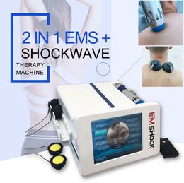 Mini Emshock Therapy Machine 2 In 1 EMS Elektrische spierstimulator Cups Shock Wave Equipment Shockwave Pain Relief Fysiotherapie Erectiestoornissen ED Behandeling