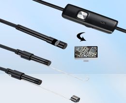 Mini Cámara de endoscopio endoscopio impermeable Borescope ALIMENTO ALTA AJUSTE Soft Wire 6 LED 7 mm Android TypeC Inspection Camea para CAR9609075