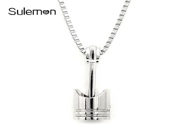 Mini moteur Piston Pendant Collier en acier inoxydable Collier de moto Colliers Colliers Men de moto