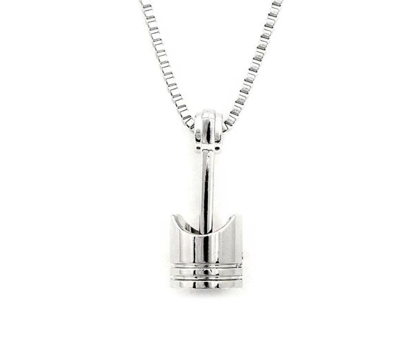 Mini moteur Piston Pendant Collier en acier inoxydable Collier de moto Colliers Colliers Men de moto