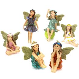 Mini Fairy Figurines Elf Set miniaturen Harin Crafts beelden Tuin Lawnmicro Landschap Angel Sculptures Home Desktop Decoration 240528
