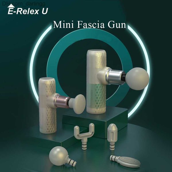 Pistolet de massage Mini pistolet à fascia Femme Mmuscle Relaxation Masseur Cou Muscle Membrane Pistolet Dix Marques Mini Pour Soulager La Douleur Massage Corporel Q230901