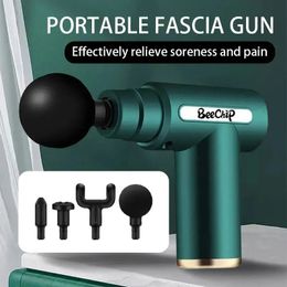 Mini pistola de fascia Pistola de masaje inalámbrica Equipo de masaje de relajación muscular Membrana de cuello Rob Instrumento de masaje de columna cervical 240227