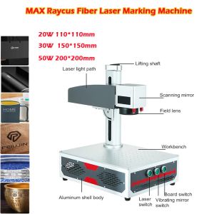 Mini Fiber Laser-markering Machine Raycus Max 20W 30W 50W Metalen Graveermachine voor PVC Plastic Roestvrij staal Cartoon Pakket