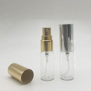 Mini Fine Mist 5ml / 5G Atomiseur Bouteilles en verre Vaporisateur Parfum rechargeable Parfum Bouteille de parfum vide pour la fête de voyage Maquillage portable aussi Vdnr