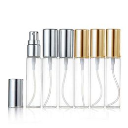 Mini Fine Mist Clear 10ml 1/3 oz Atomizer Bottle Spray Spray Fragance Readable Perfume Botella de aroma vacío con rociador de aluminio Rnraw