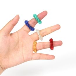 Mini-doigt masseur de masseur de massage de massage en forme de doigt en forme de doigt la pression du printemps