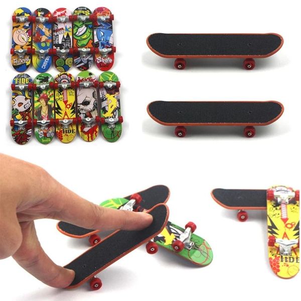 Patineta para dedo en miniatura, camión con impresión profesional, soporte de plástico, diapasón, monopatín para dedo, juguete para niños, regalo para niños