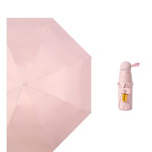 Mini parapluie de soleil à Capsule Portable ultraléger, cinq volets, Protection solaire féminine, Protection UV, double usage W3